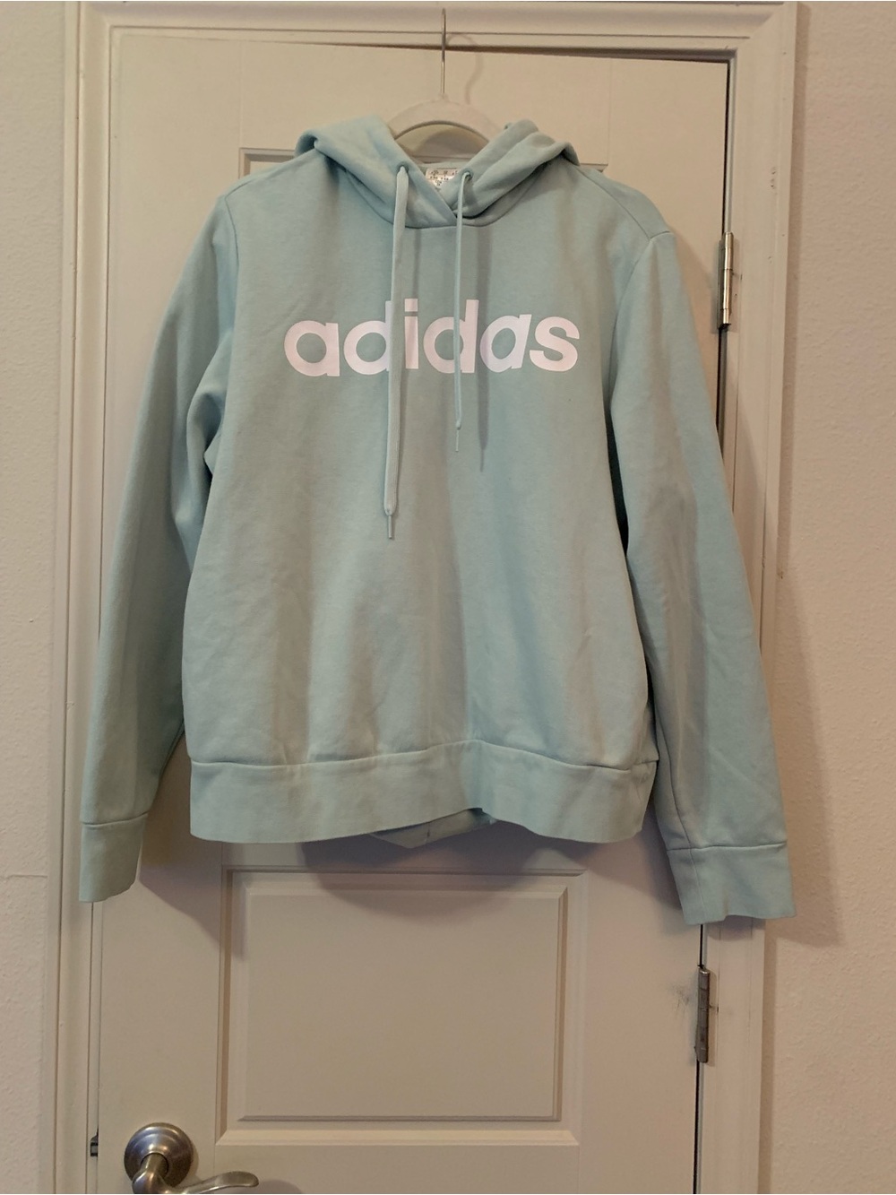 Adidas Women's Sea-foam Green Logo Hoodie Sweatshirt 2X